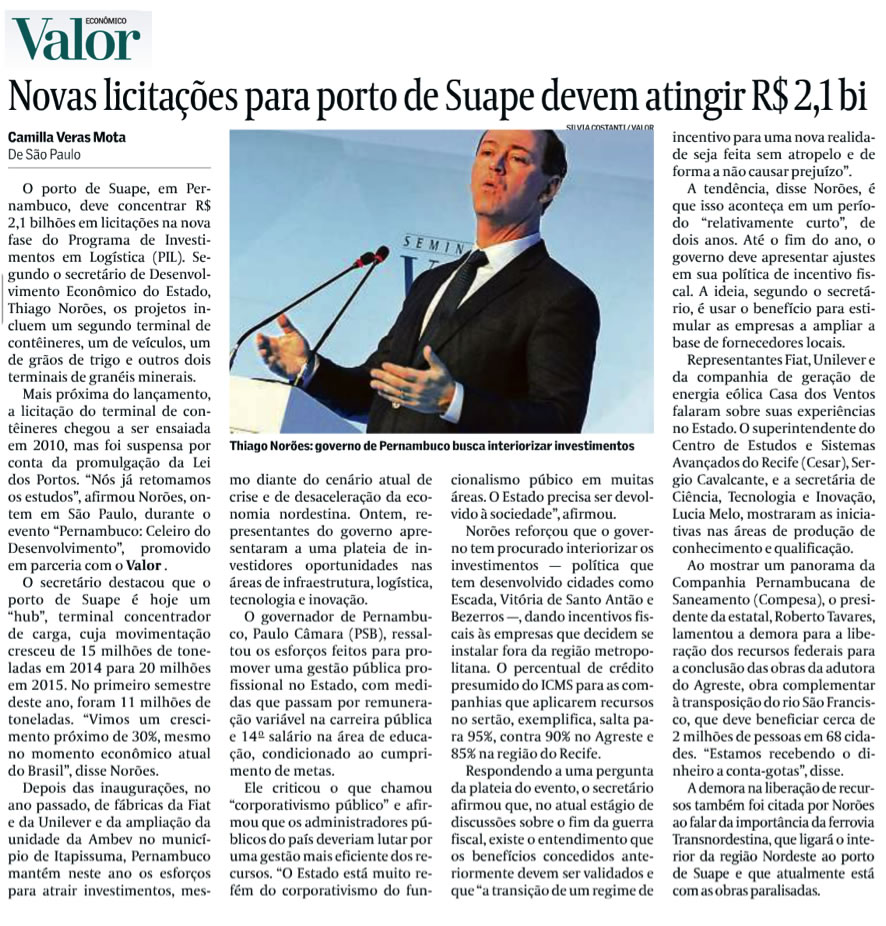 10 08 16 novas licitacoes para porto de suape devem atingir 2bi