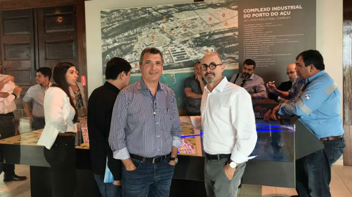 Luiz Barros e Paulo Coimbra em visita ao Porto do Açu editada
