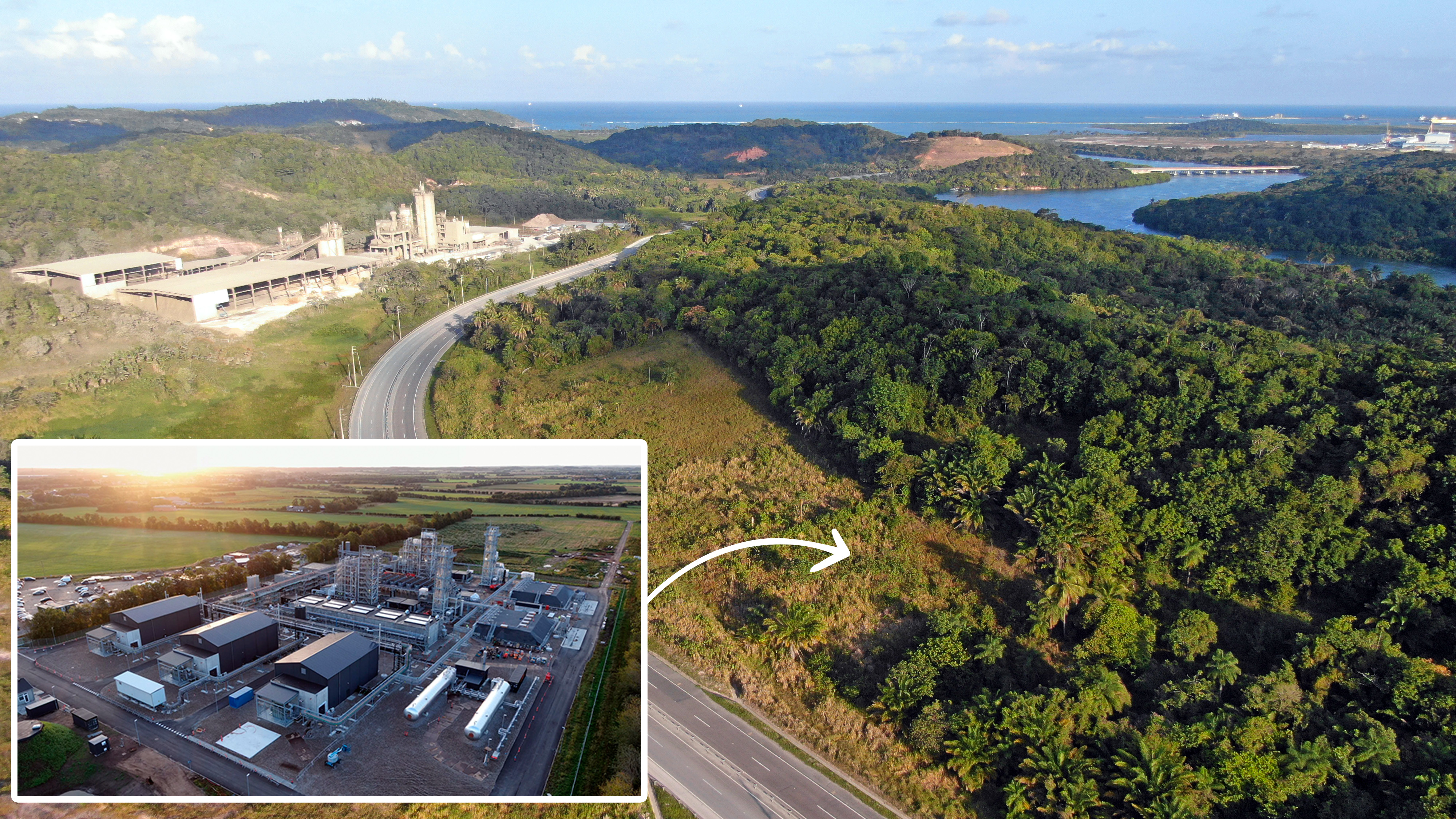 Modelo da fabrica dinamarquesa de emetanol que sera construída no complexo de suape